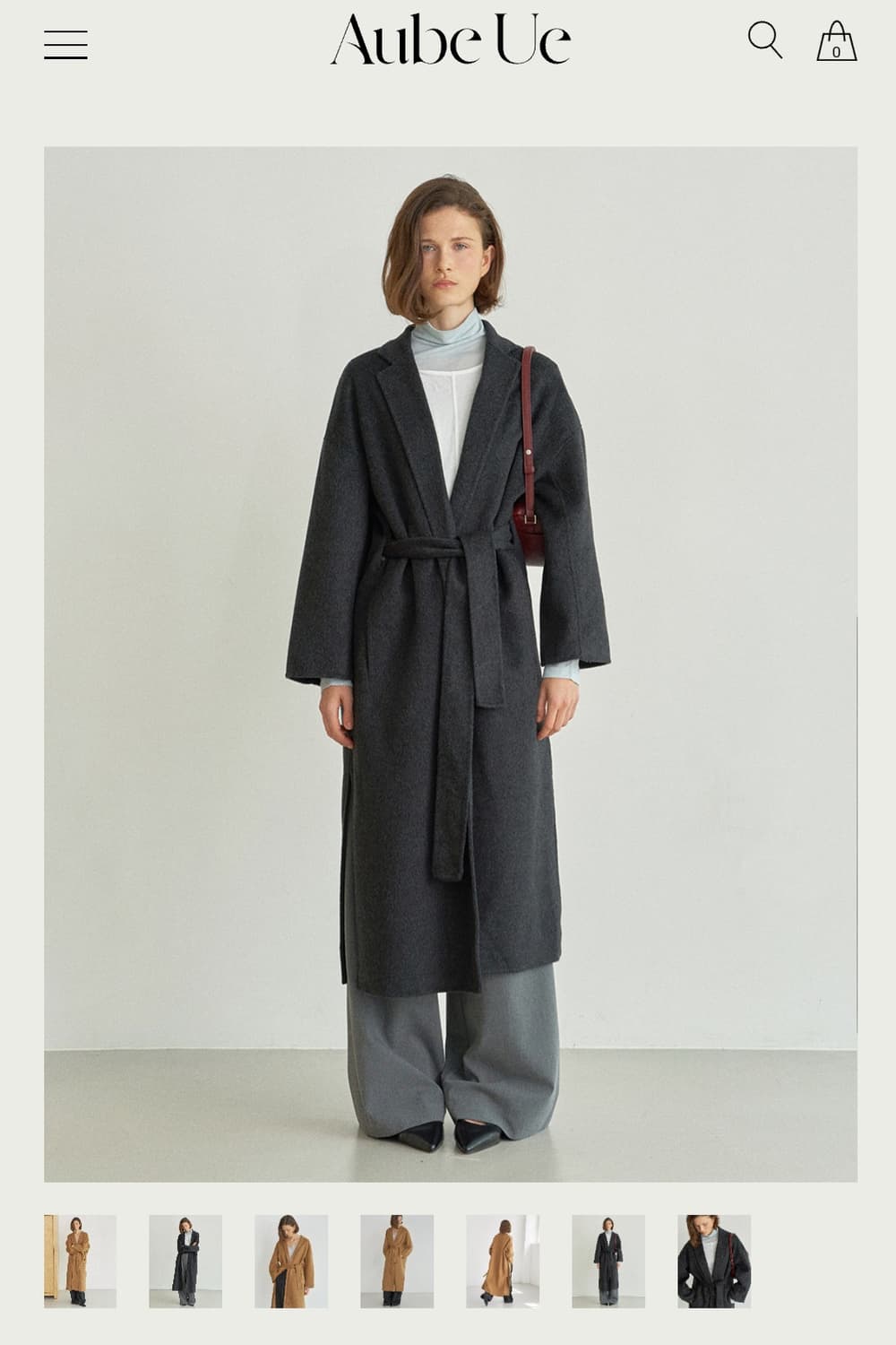 캐시미어 로브 핸드메이드 코트 차콜.56만원.택있음 상품이미지4