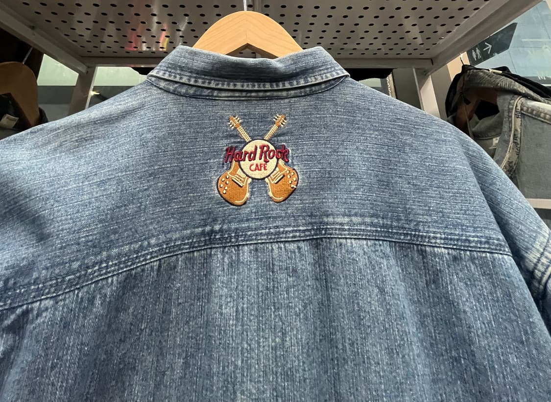 90s 하드락카페 뉴욕 데님 셔츠 남방 상품이미지6