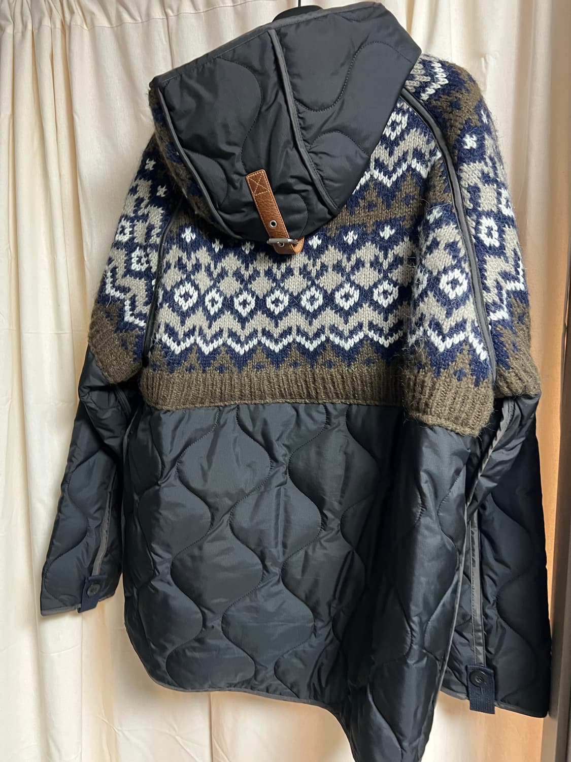 앤더슨벨 니트패치 퀼티드 파카L 상품이미지2