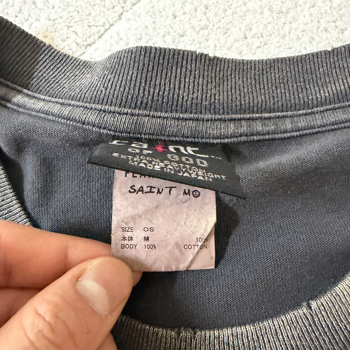 [OS] 피어오브갓 x 세인트미카엘 롱슬리브 차콜 상품이미지3