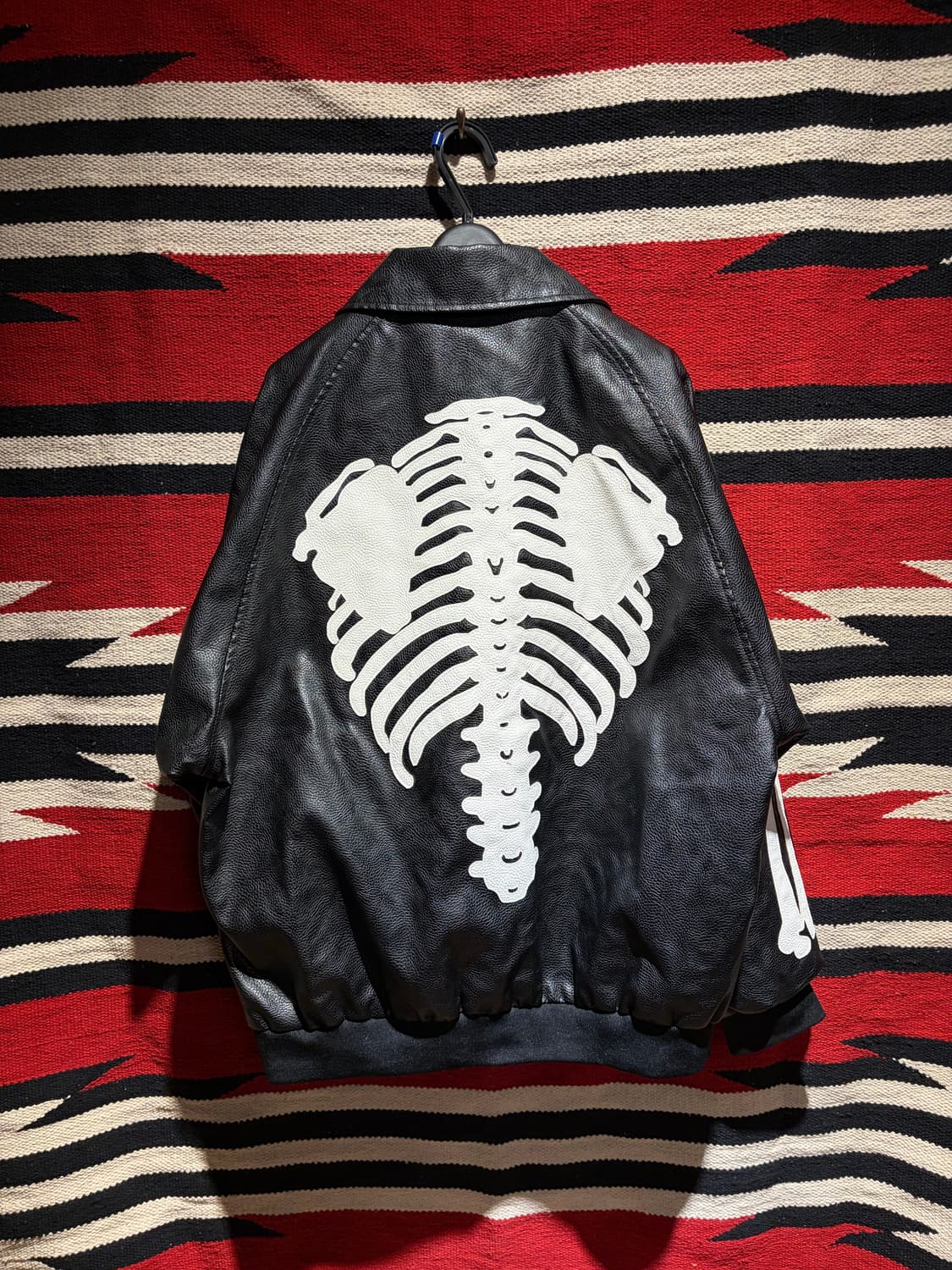 Bone skull work leather jacket / 본 가죽자켓 상품이미지2