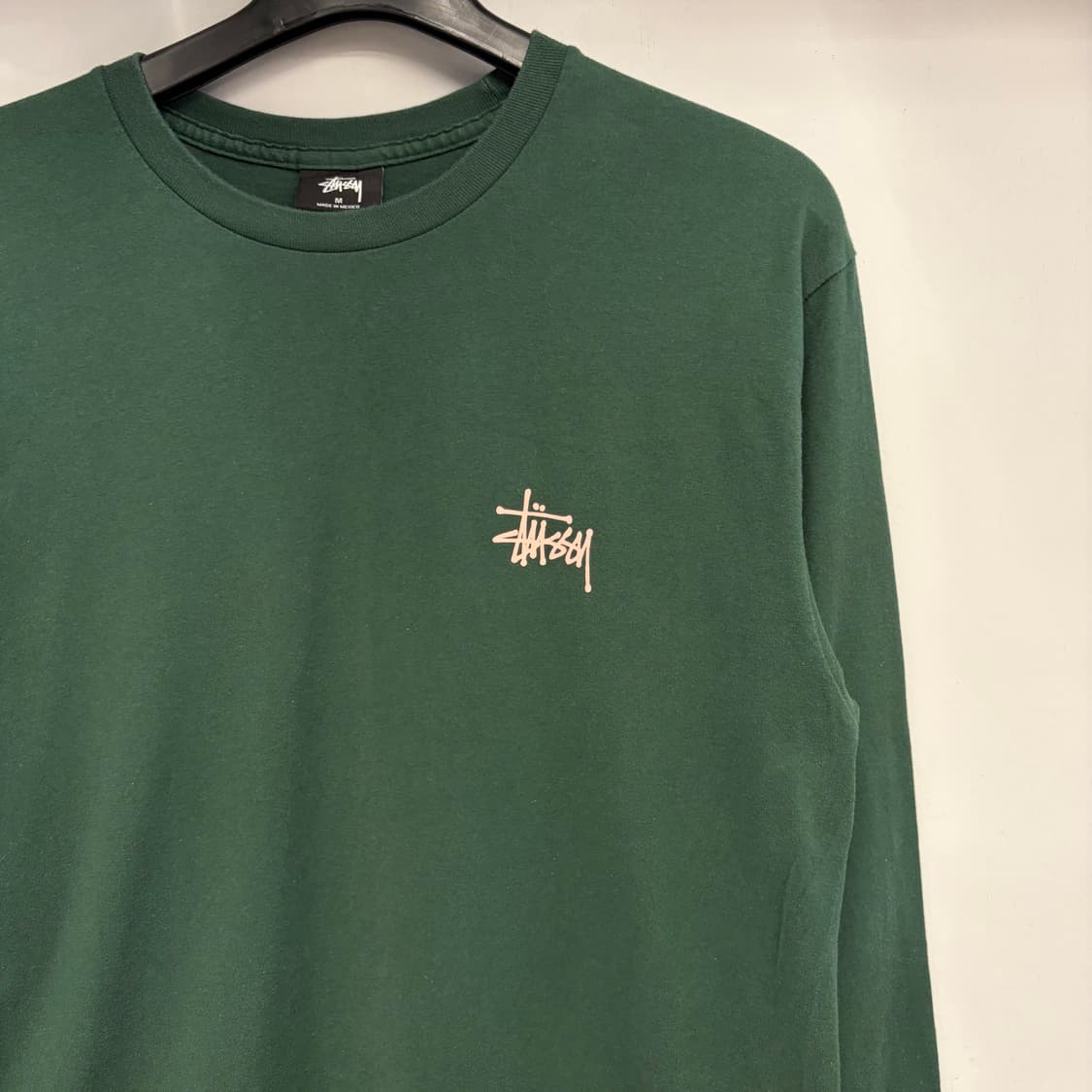 스투시 베이직 빅 로고 그린 롱슬리브 M 상품이미지5