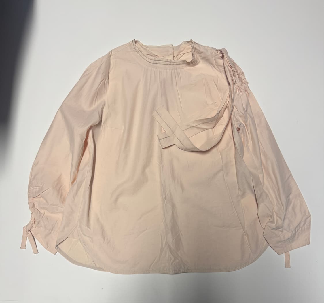 여성 한섬 마인 Mine 리본 나일론 블라우스 상품이미지1