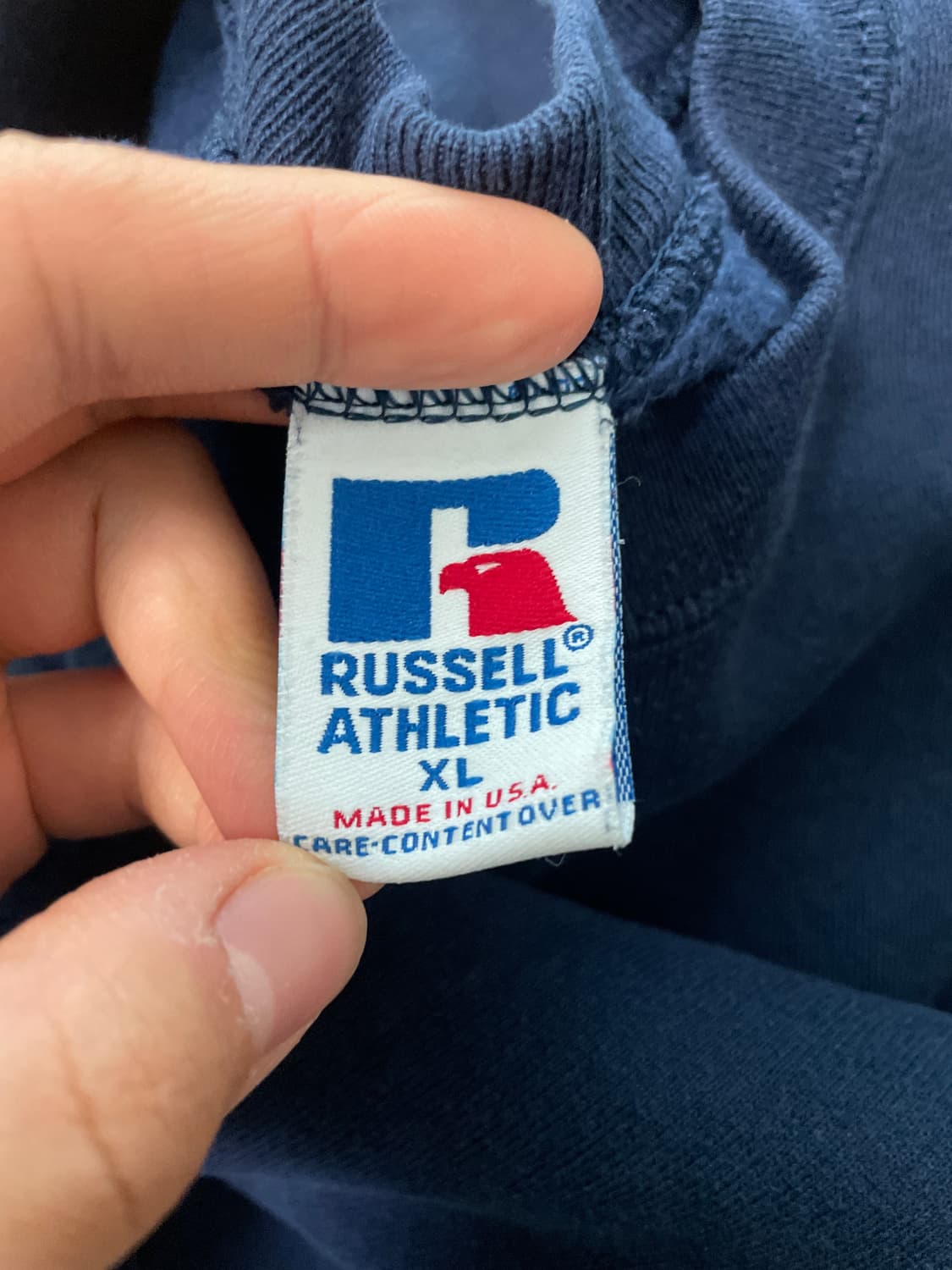 90s 러셀 애슬레틱 스웻셔츠 네이비 미제🇺🇸 상품이미지4