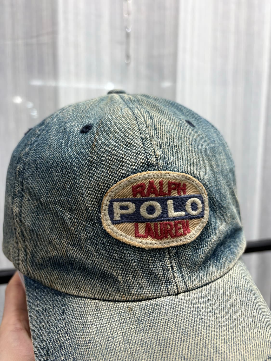 90s 폴로 랄프로렌 스포츠 데님 볼캡 상품이미지2