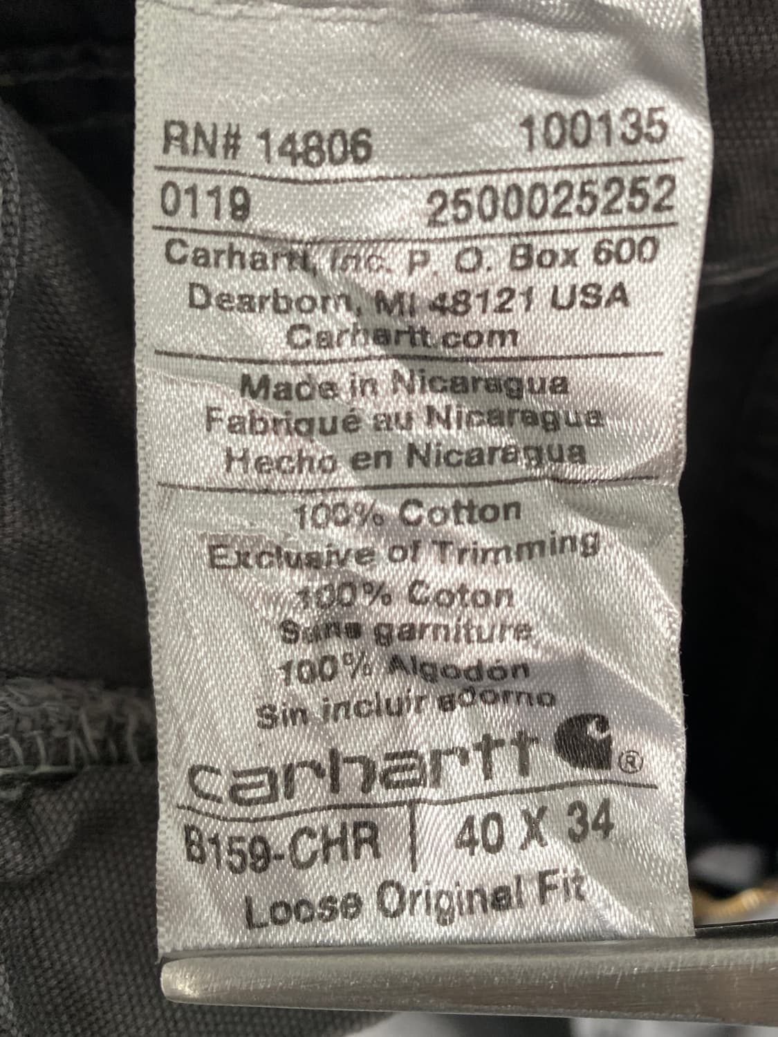 칼하트 덕 워크 팬츠 (40) AB1820 상품이미지4