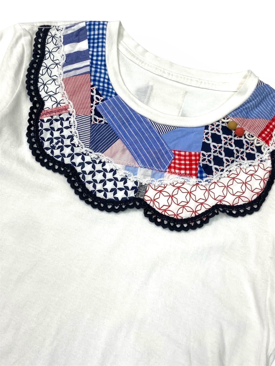 Beams x tori-to Patchwork T-Shirt 상품이미지2