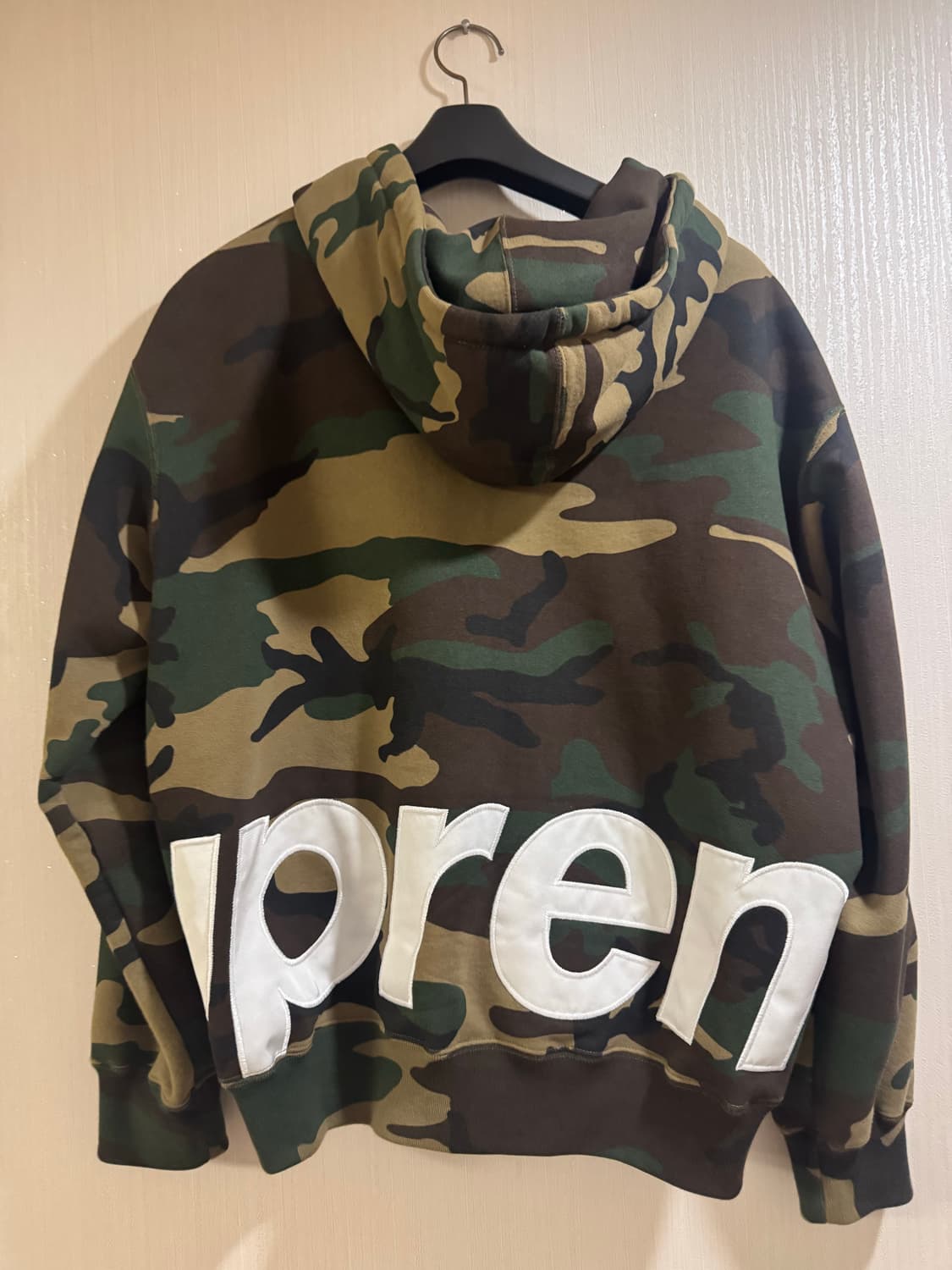 슈프림 빅 로고 후드 집업 우드랜드 카모 M 상품이미지2