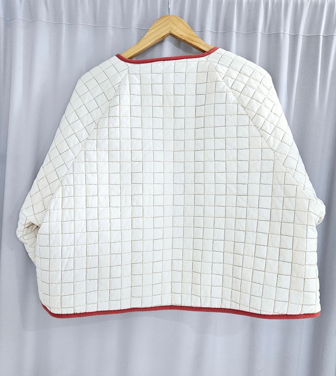 코랄핑크 배색 퀼팅 자켓 (간절기 아우터) 상품이미지2