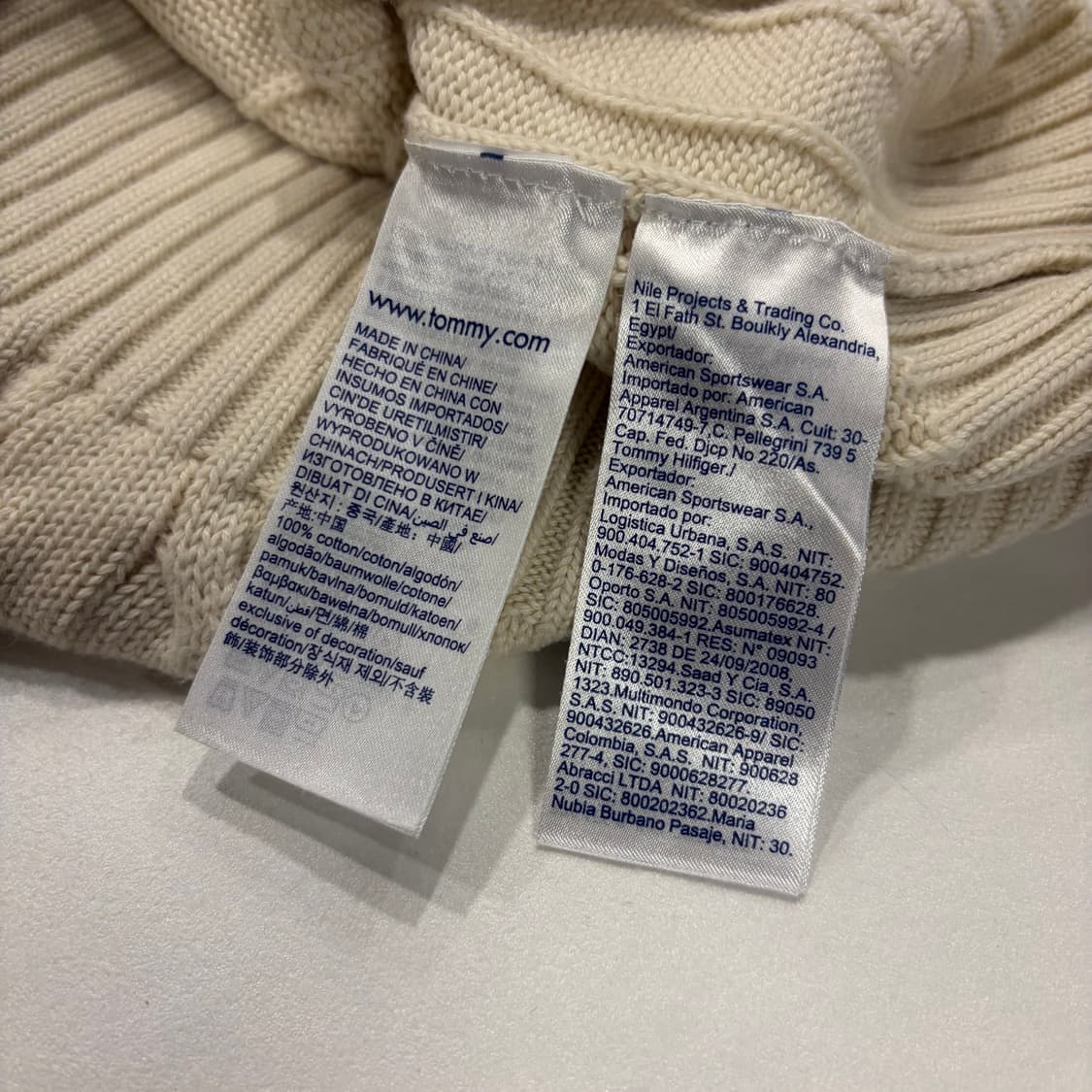 [S] 타미힐피거 케이블 니트 스웨터 아이보리 C287 상품이미지6