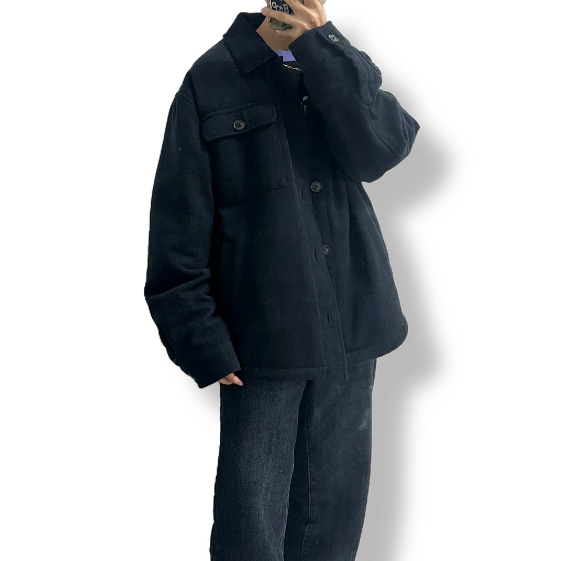 지오스피릿 체크 모직 자켓 상품이미지4