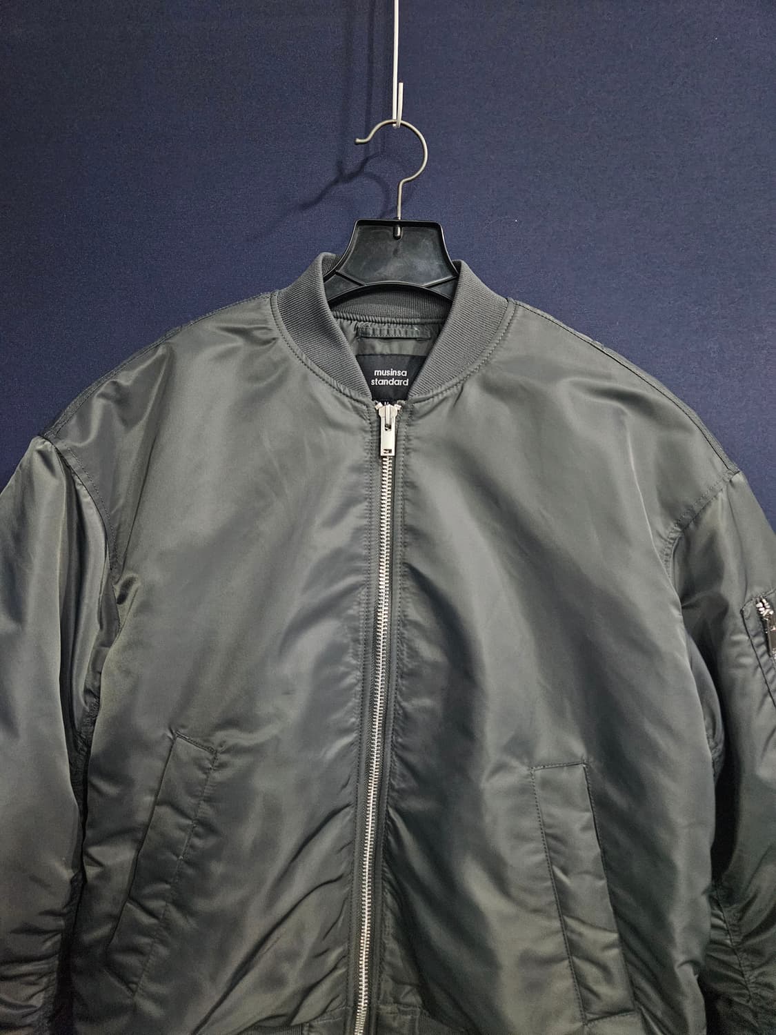 무신사스탠다드 MA-1 다크그레이 남성 오버핏95~100 항공점퍼 자켓 상품이미지7