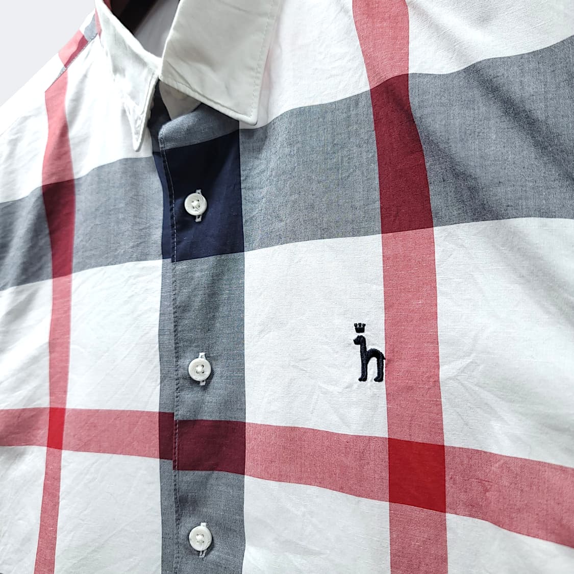 [105] 헤지스 멀티체크 코튼 긴팔셔츠 상품이미지5