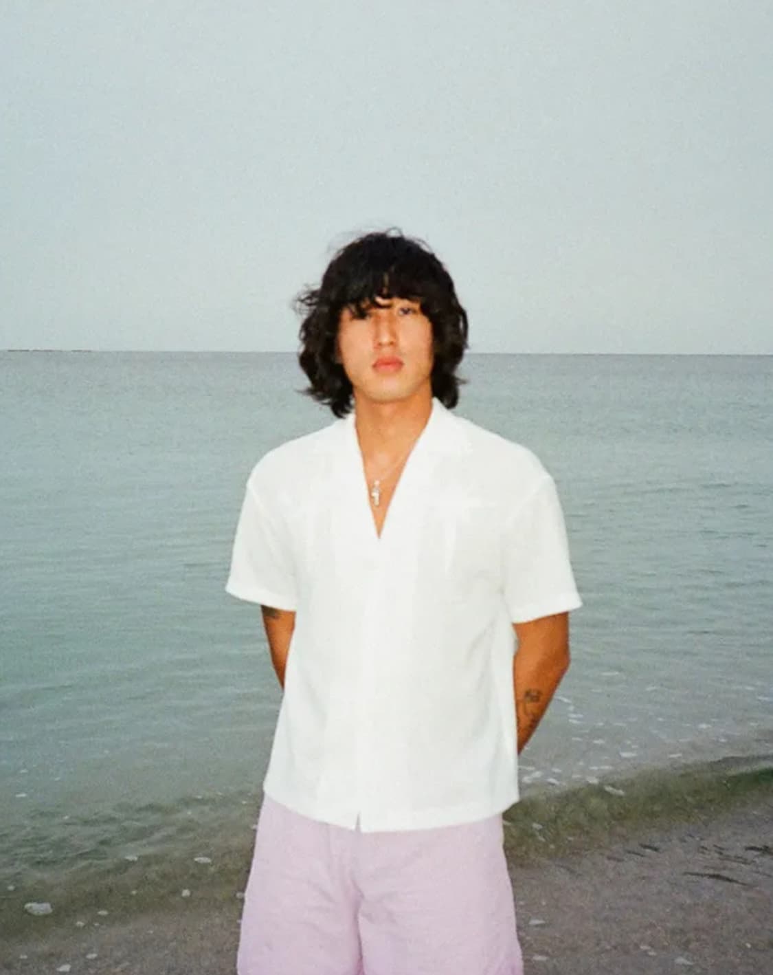 이우가마카라스 오픈카라 반팔 셔츠  상품이미지4