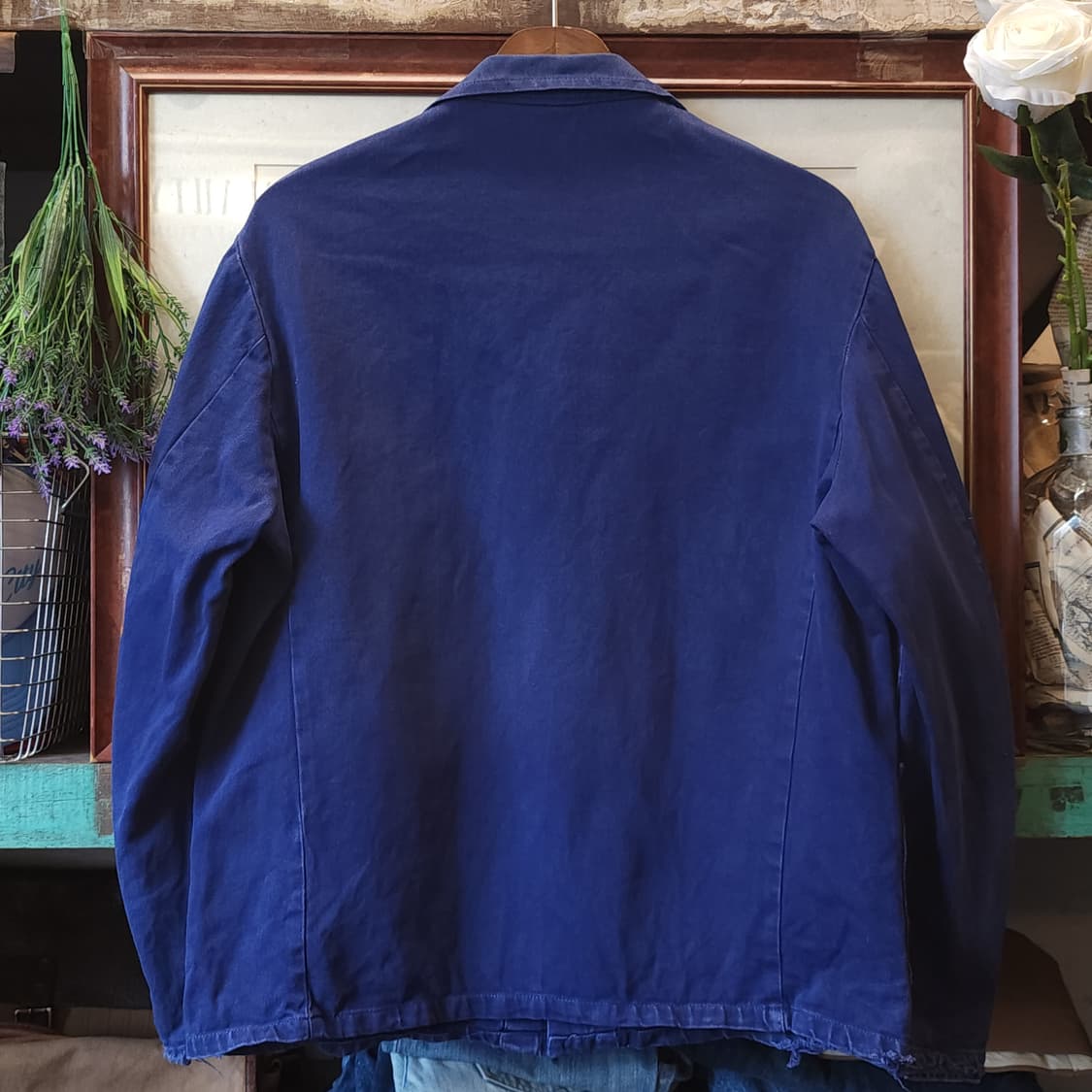 70s 프렌치 워크자켓 프렌치자켓 페이딩 블루 46 상품이미지3