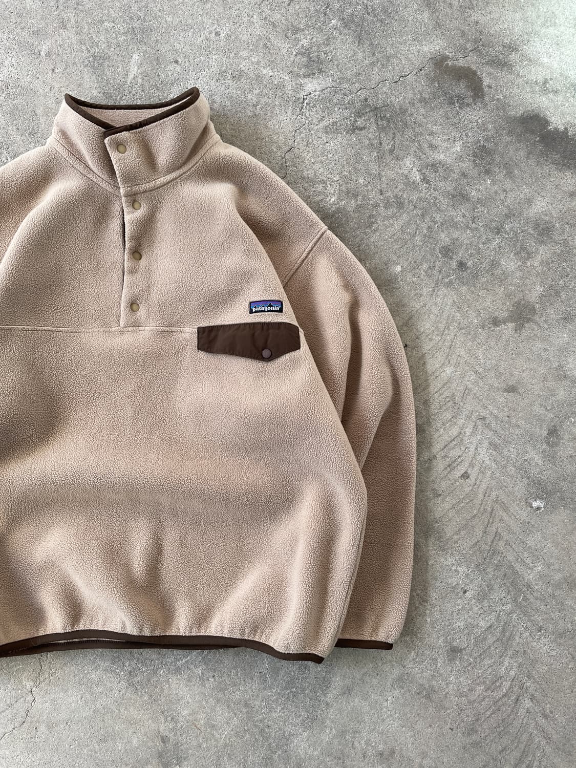 Patagonia Synchilla Beige Brown Snap-T 상품이미지5