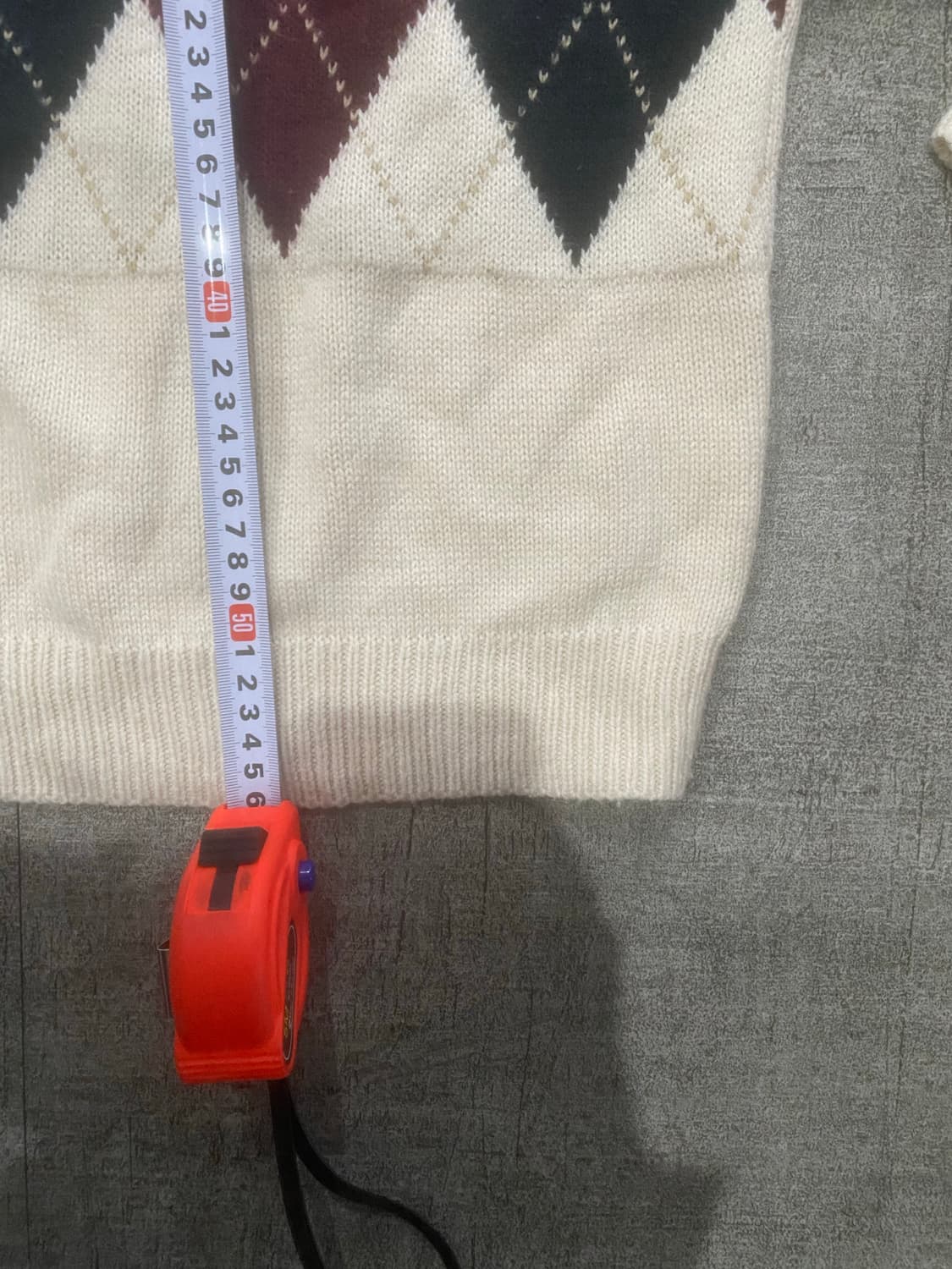 일본빈티지 Ingni 하구미모리걸 할메카지 아가일 니트스웨터 상품이미지3