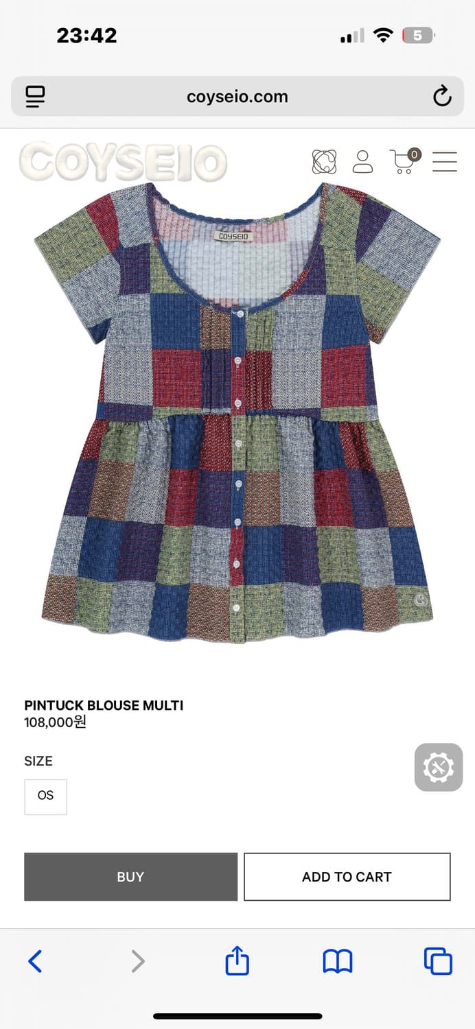 코이세이오 PINTUCK BLOUSE MULTI 상품이미지1