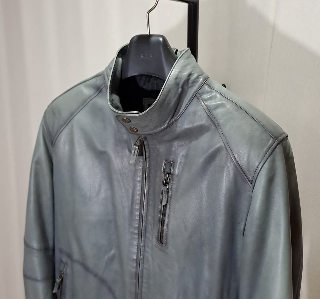 (택포) 내츄럴 메드 인 터키 오일워싱 양가죽 자켓 XL B423 상품이미지2