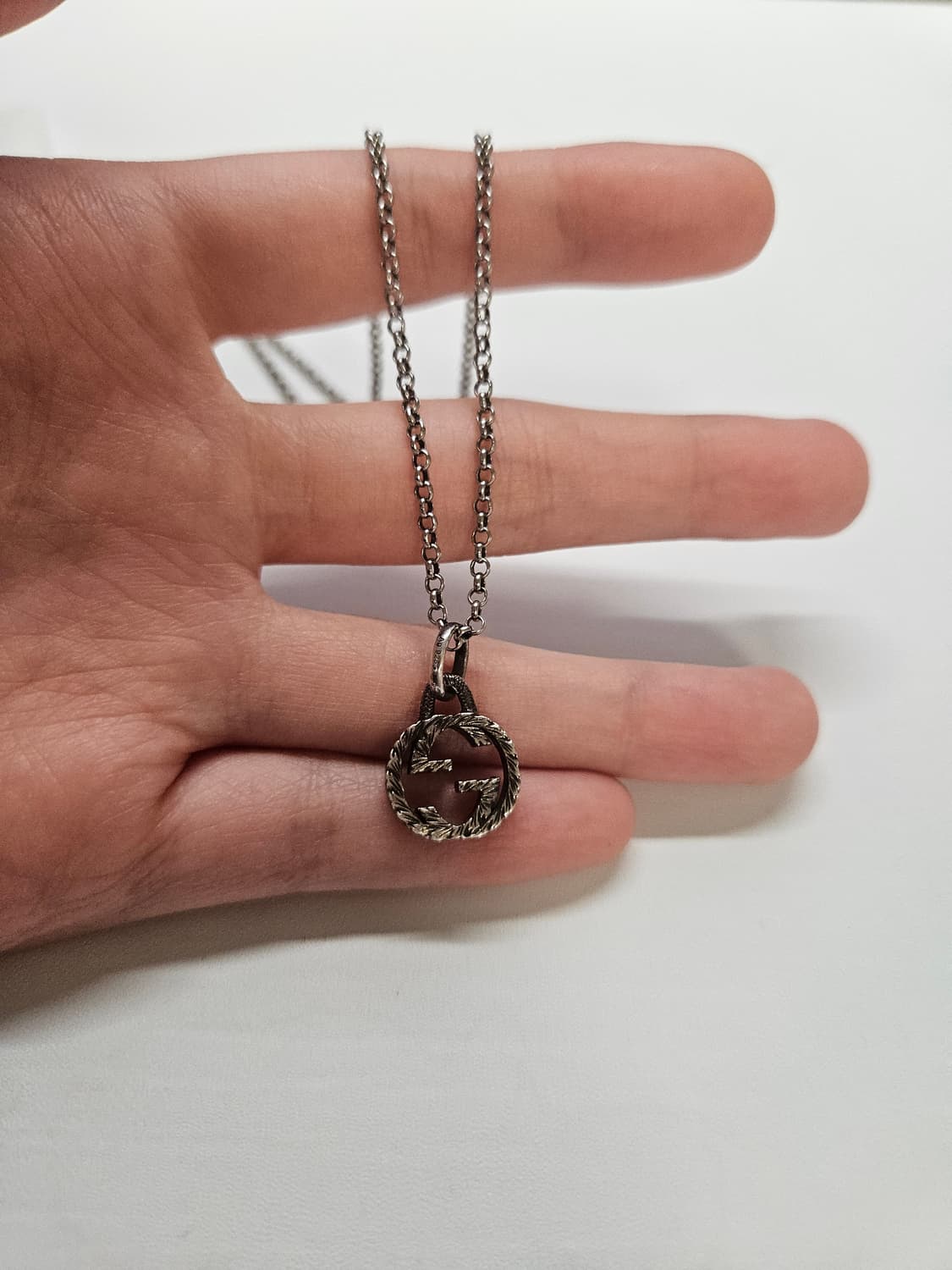 구찌 인터로킹 gg 목걸이 정품 상품이미지4