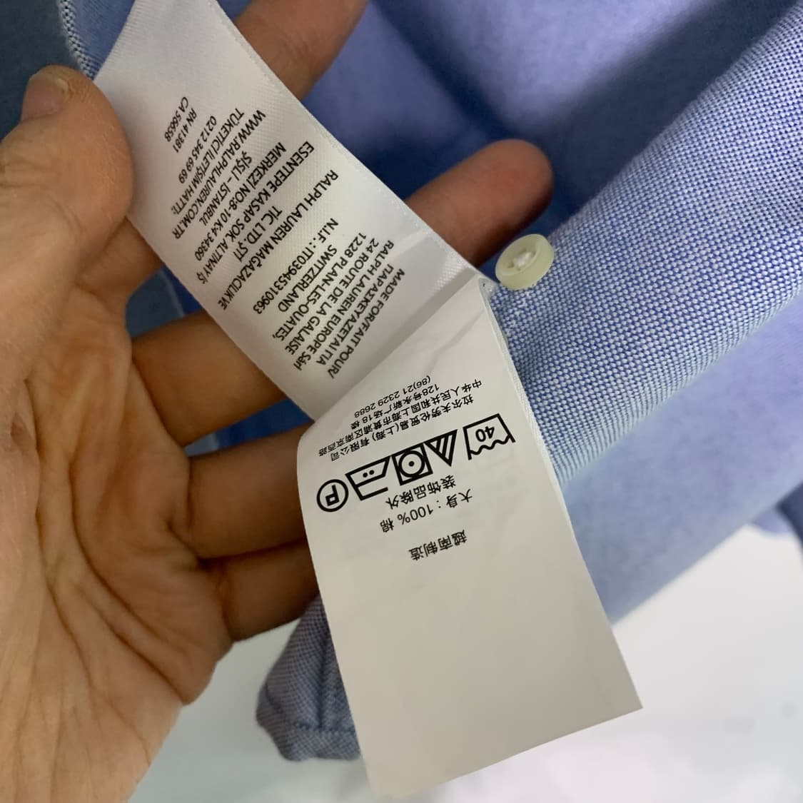 폴로 랄프로렌 슬림핏 베이직 셔츠 빈티지 남성 M 남녀공용 상품이미지4