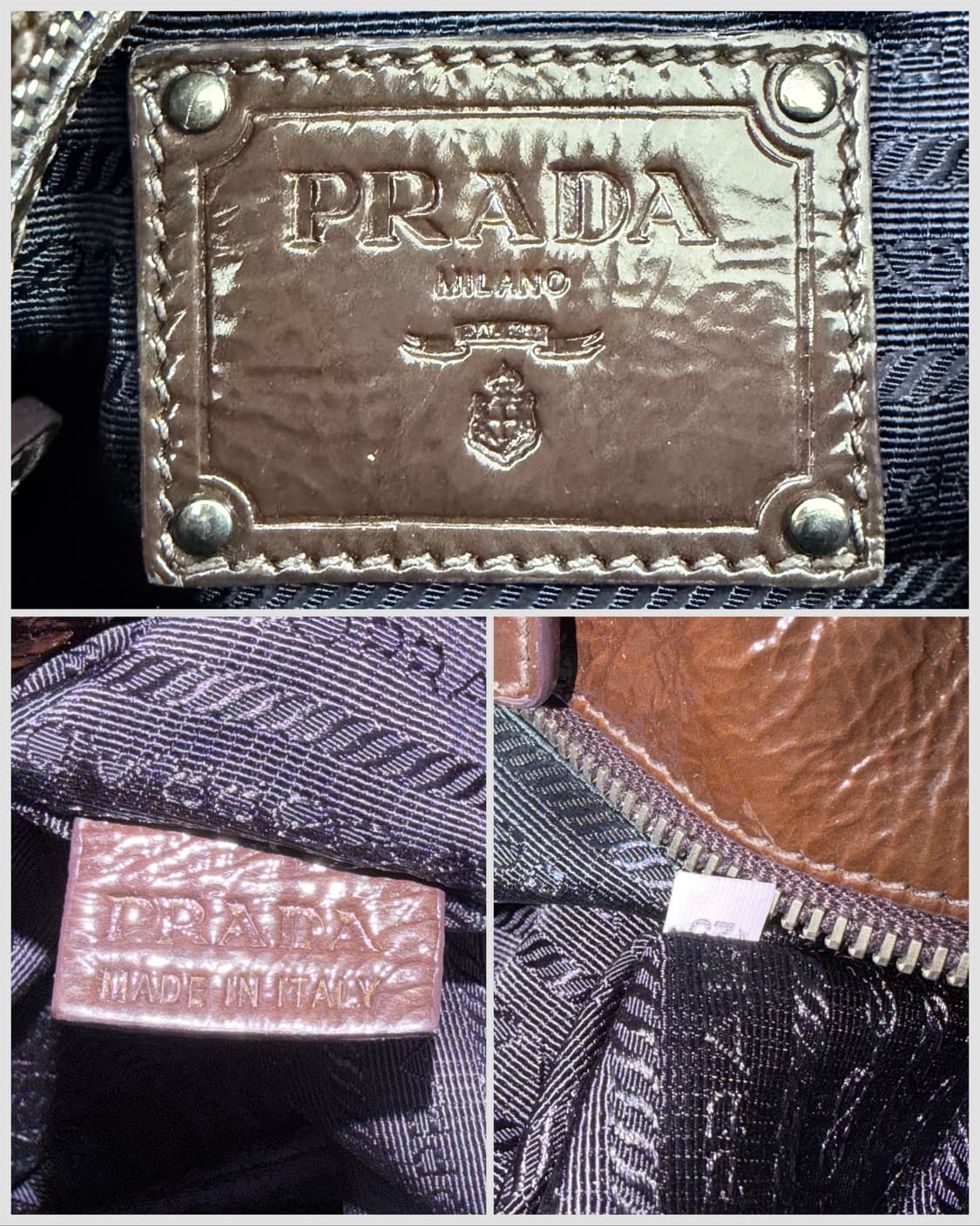 프라다 크링클 페이턴트 레더 호보백 상품이미지8