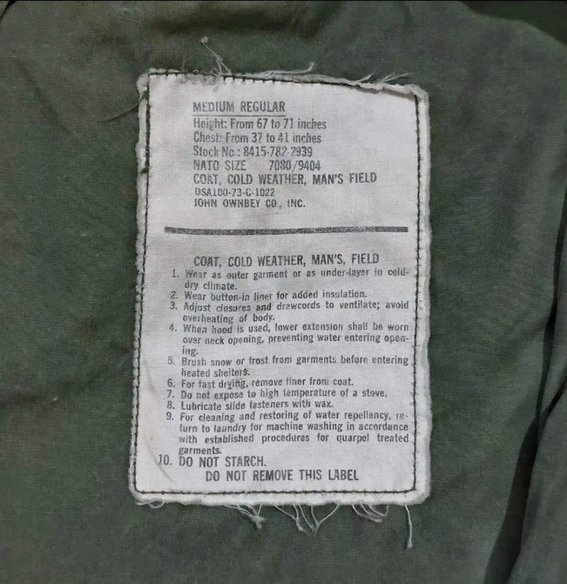 m65 필드자켓 3세대 미디움레귤러 (105) 상품이미지8