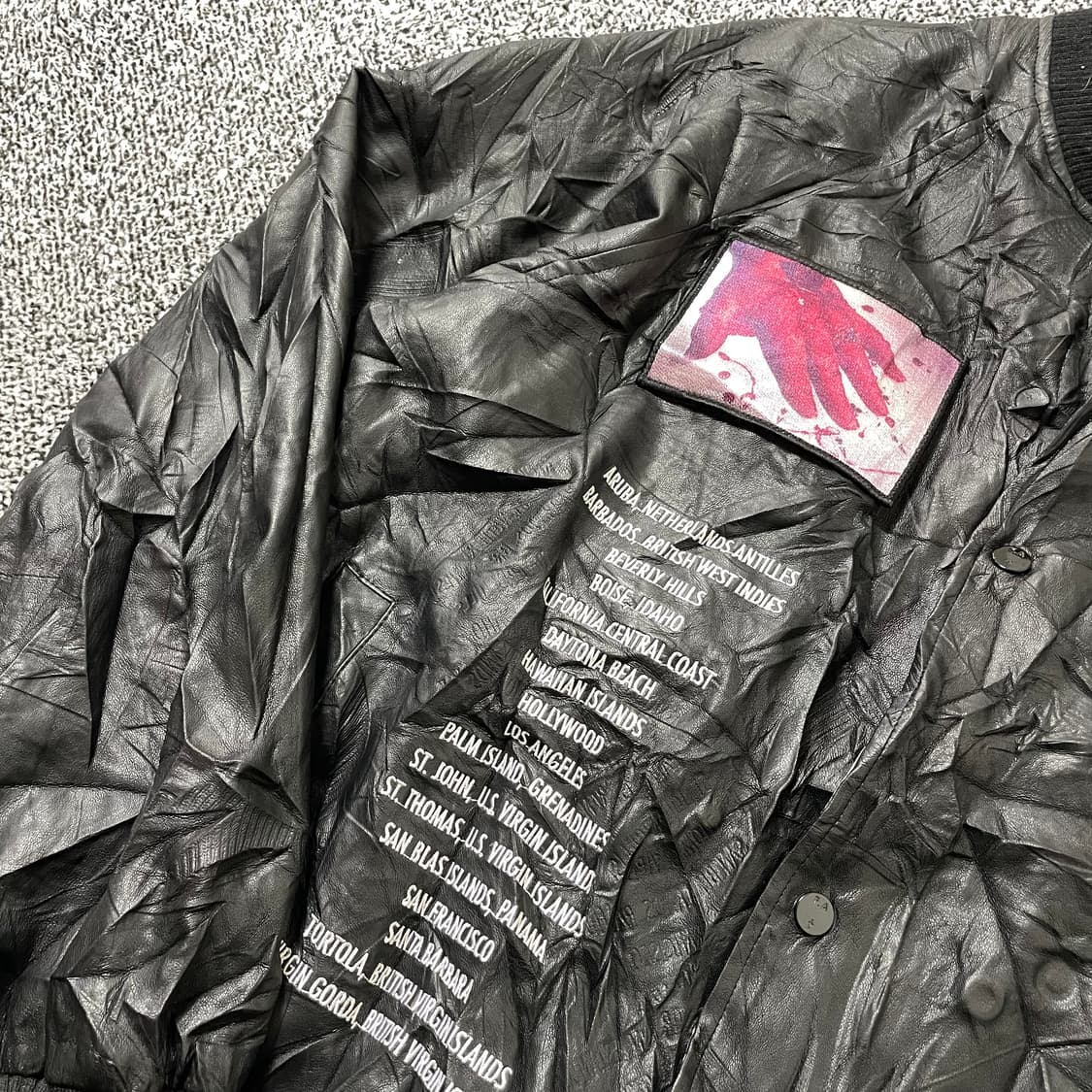 빈티지9. 일본빈티지 퍼킹어썸 필름 스트립 자켓 봄버 가죽 스트릿 상품이미지2