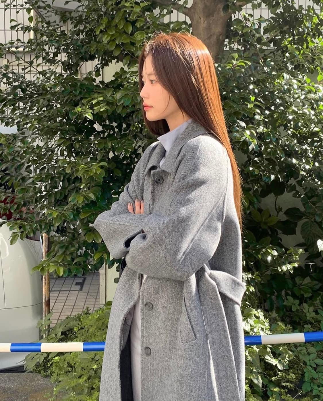 [새상품] 가내스라 슈얼 롱 핸드메이드 코트 차콜 1사이즈 상품이미지2