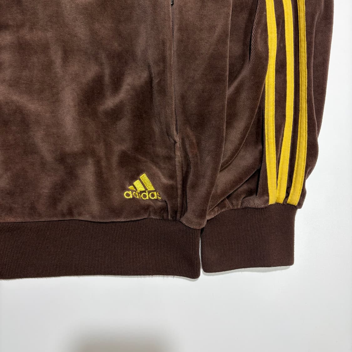 아디다스 벨벳 브라운 벨로아 트랙 자켓 블록코어 상품이미지2