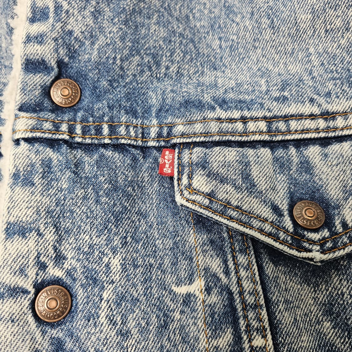 M 리바이스 USA 빈티지 청 데님 쉐르파 자켓 상품이미지2