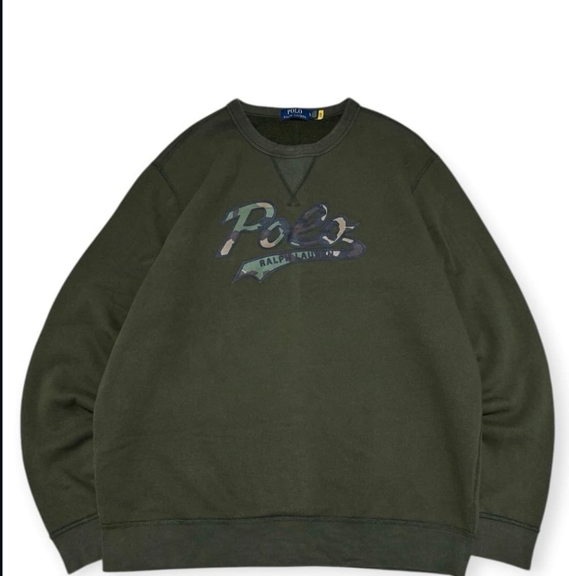 폴로 신형qr택 카키 맨투맨 상품이미지1