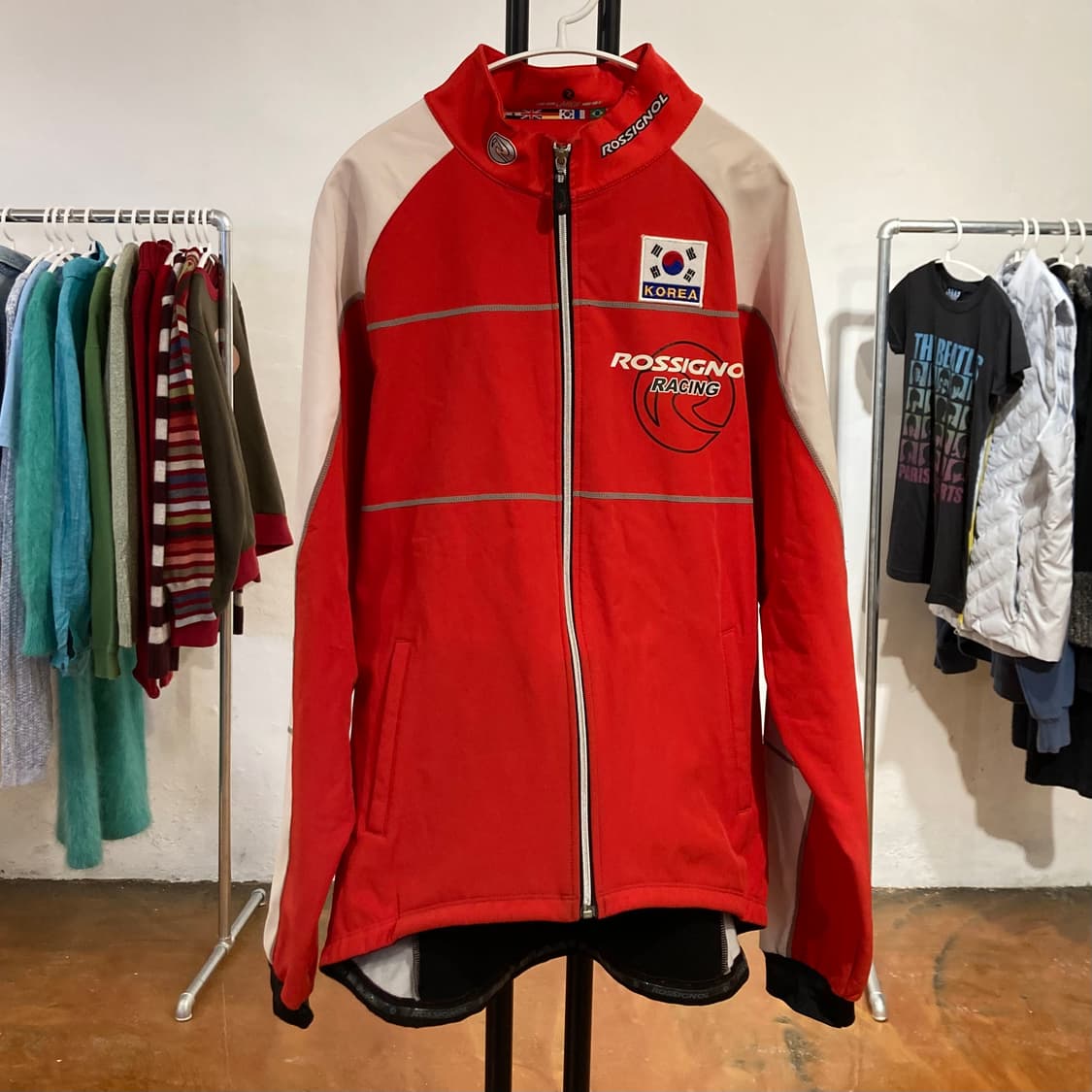 빈티지 레드 레이싱 집업 상품이미지1