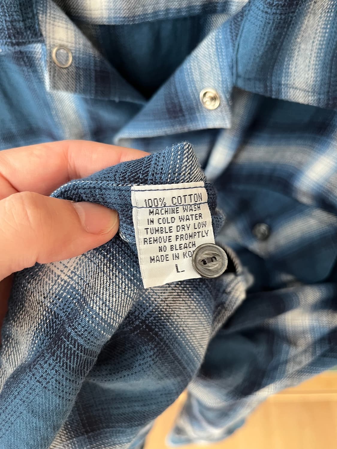 피어스 블랙아웃 Stockton 셔츠 블루 라지 상품이미지5