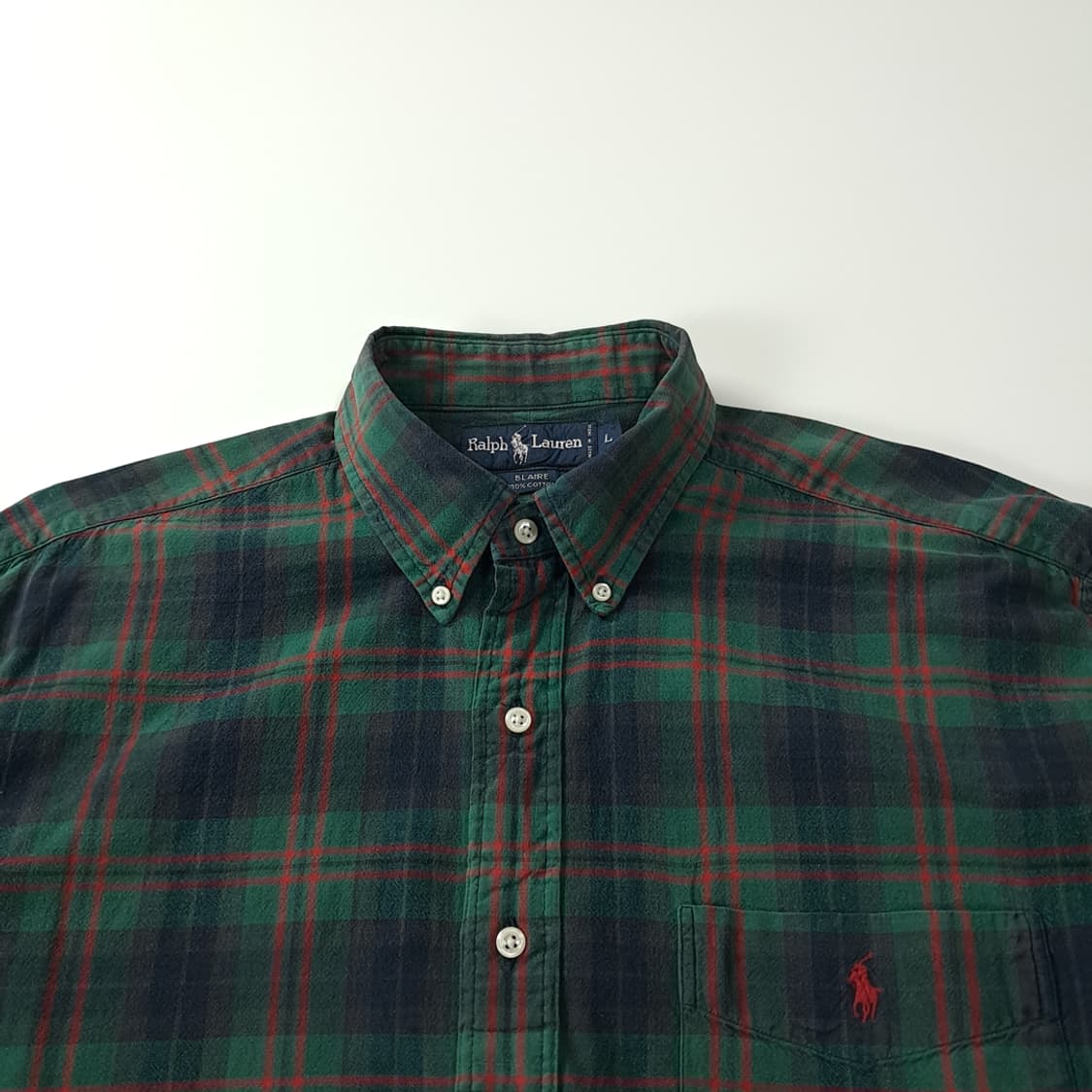 CK265 L 폴로 90s 클래식 타탄체크 셔츠 남방 상품이미지2