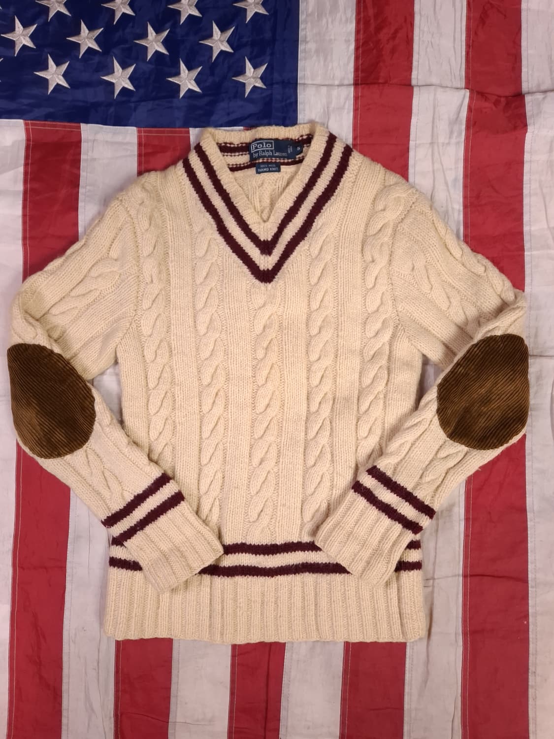 오리지날 랄프로렌폴로 크리켓 꽈배기 코듀로이 울 니트 상품이미지1