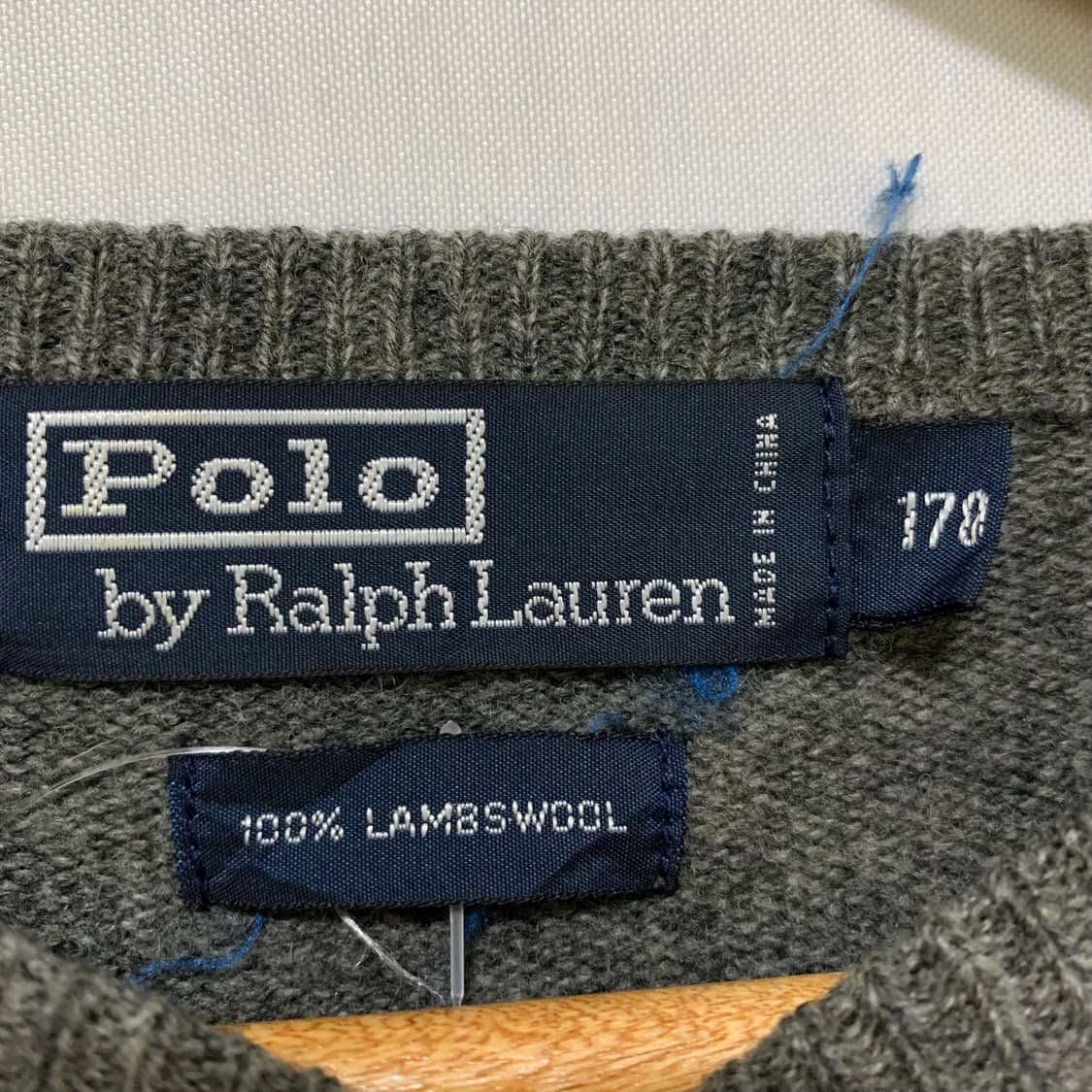 폴로 랄프로렌 램스울 100 그레이 빈티지 니트 스웨터 170 여성 M 상품이미지3