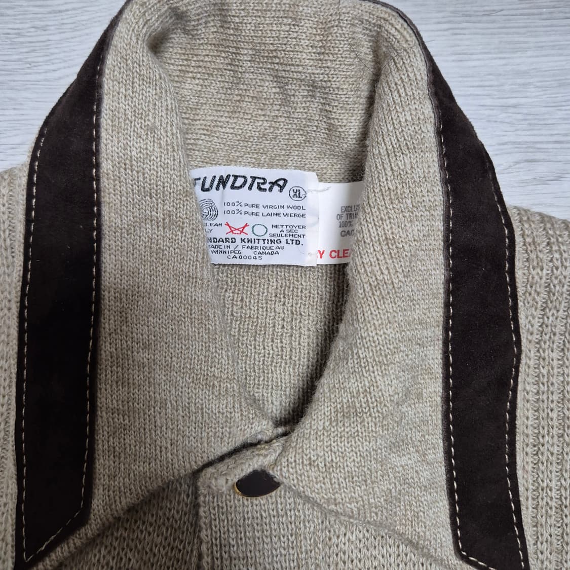 60-70's Made In Canada pure wool 퓨어울 가디건 상품이미지5