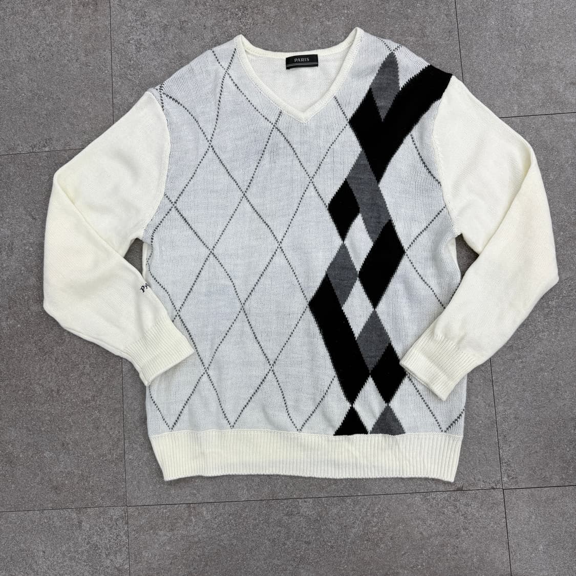 남성 아가일 니트티셔츠 상품이미지3