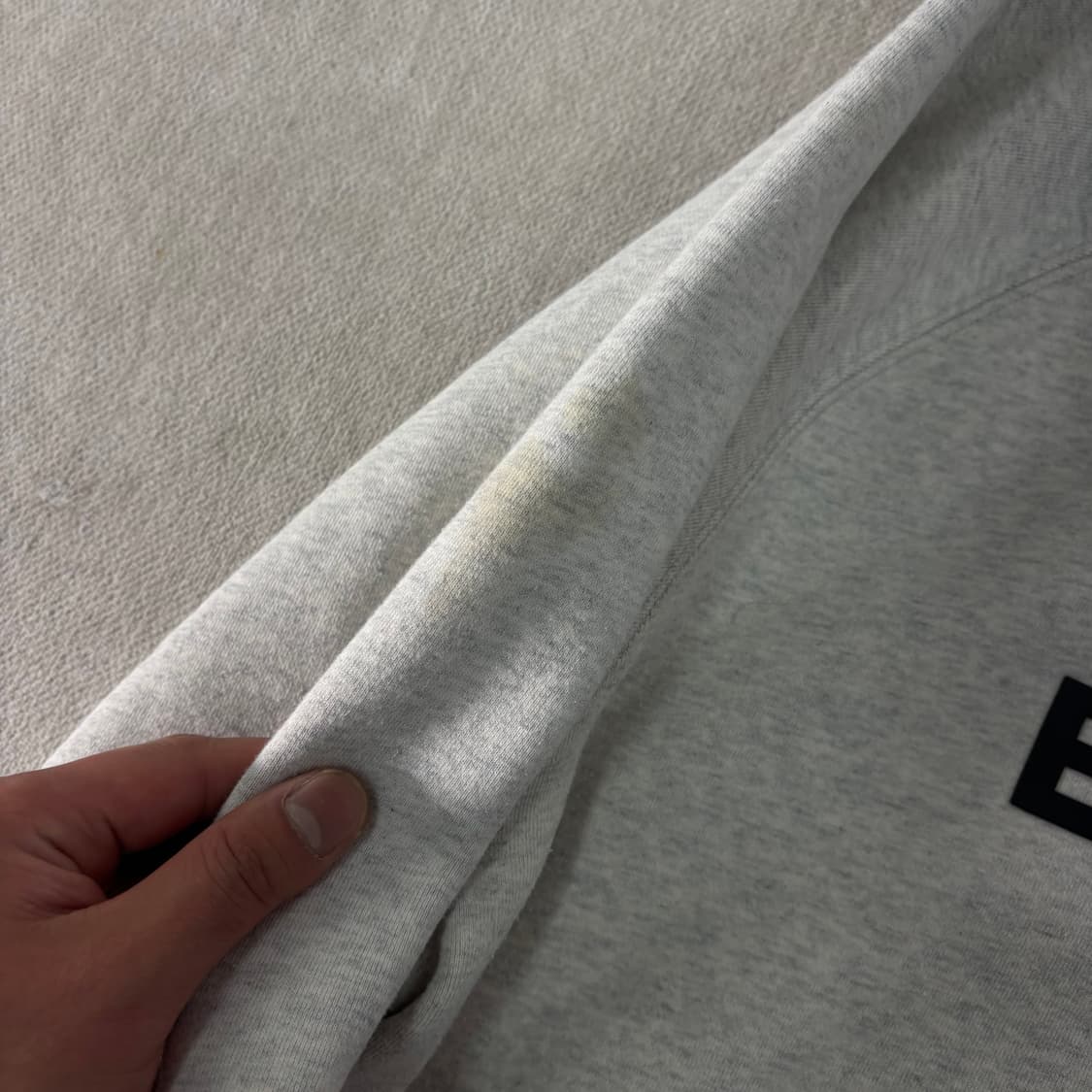 105 피오갓 에센셜 빅로고 오트밀 맨투맨 상품이미지5