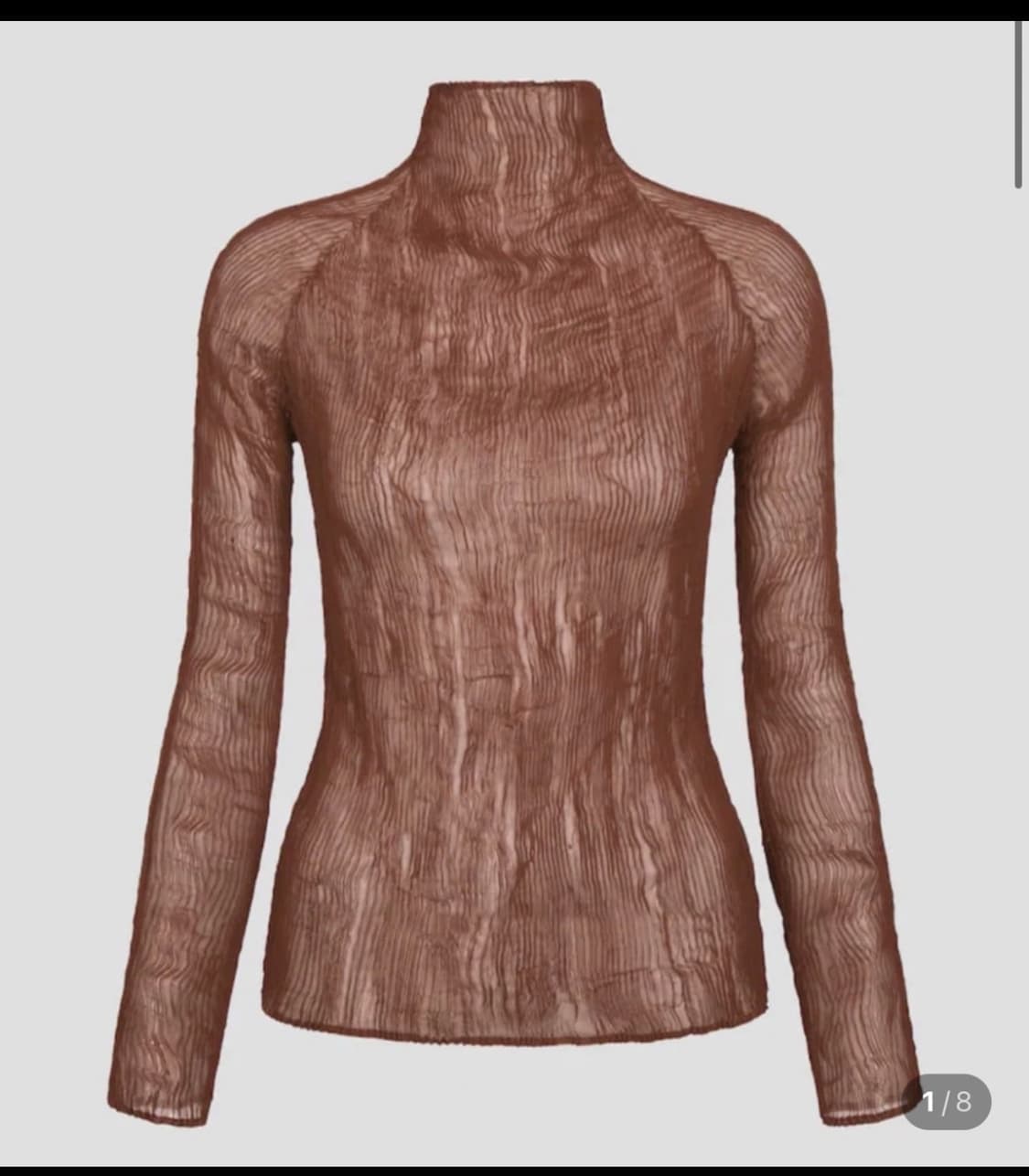 이세이미야케 24년9월 쉬폰 트위스트 리브스 브라운 셋트 상품이미지2