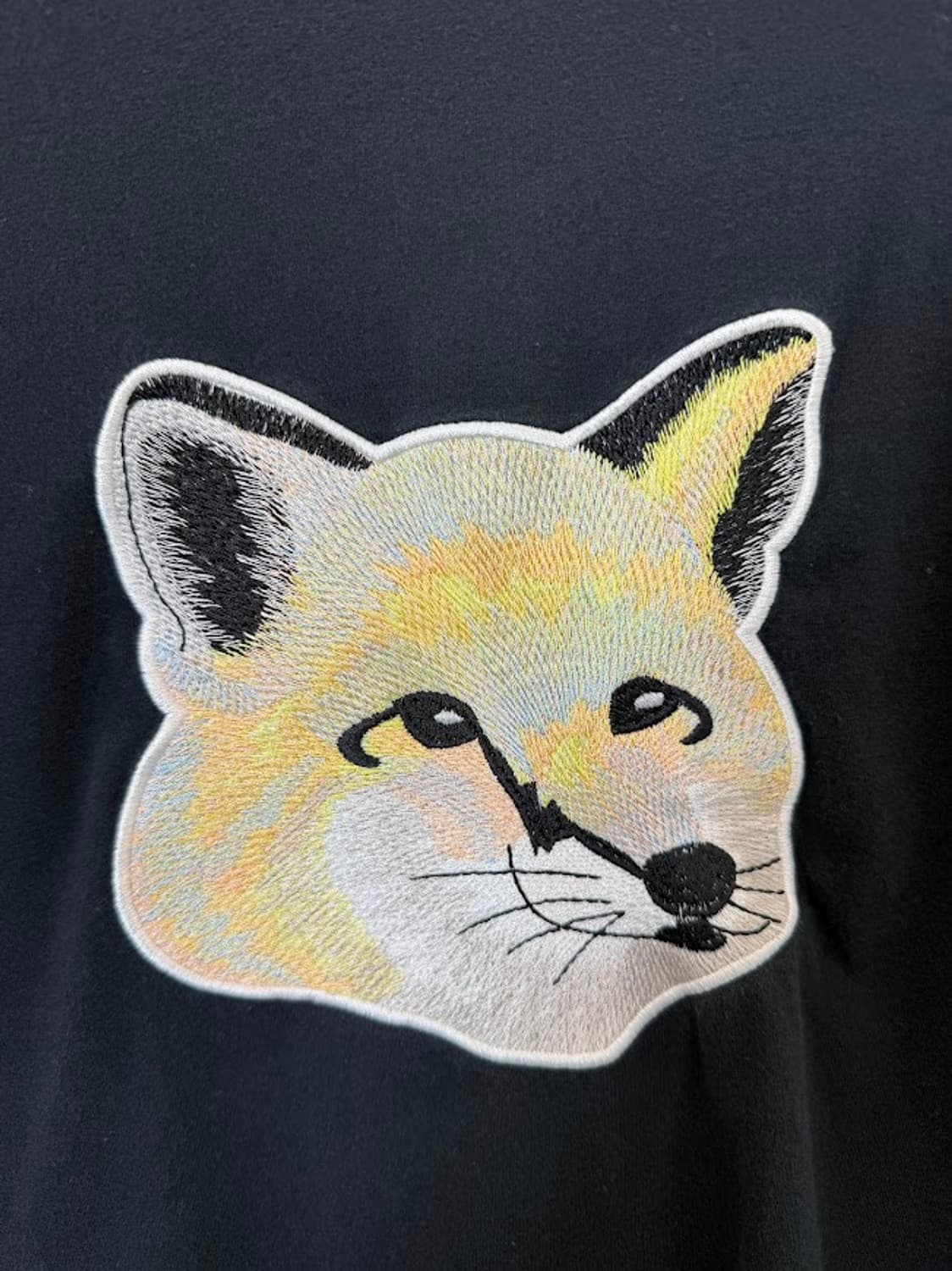 메종키츠네 빅파스텔폭스헤드 반팔티 블랙 상품이미지3