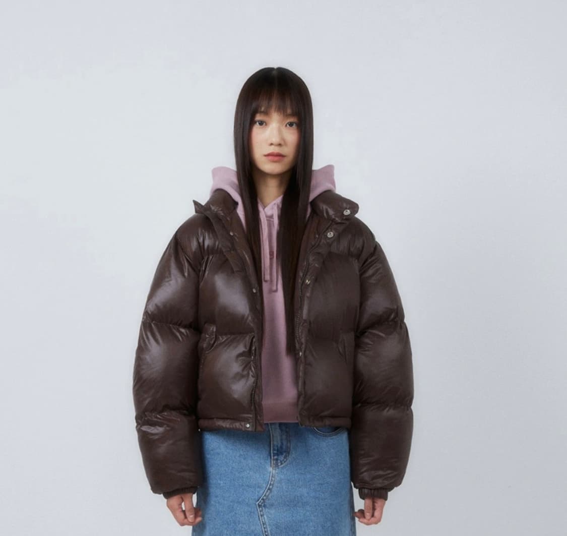 코드그라피 글로시 컬러링 크롭 푸퍼 상품이미지1