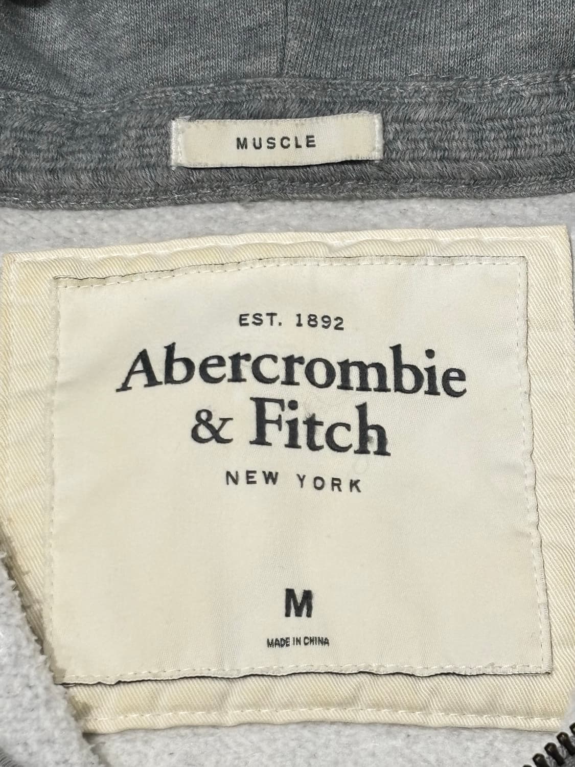 아베크롬비 빅로고 그레이 후드집업 상품이미지6