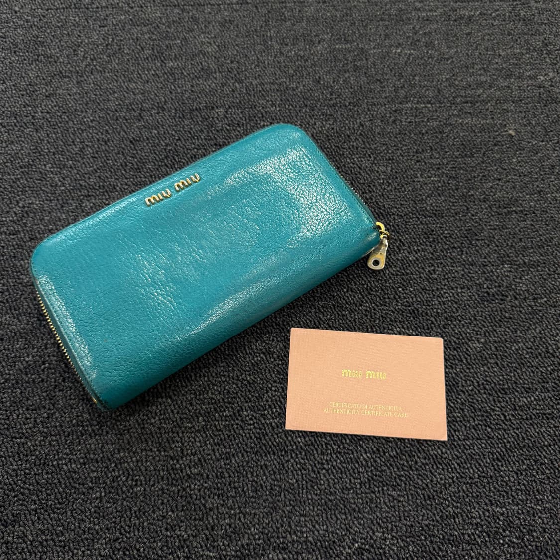 MIUMIU 미우미우 MADRAS TURCHESE 장지갑 상품이미지6