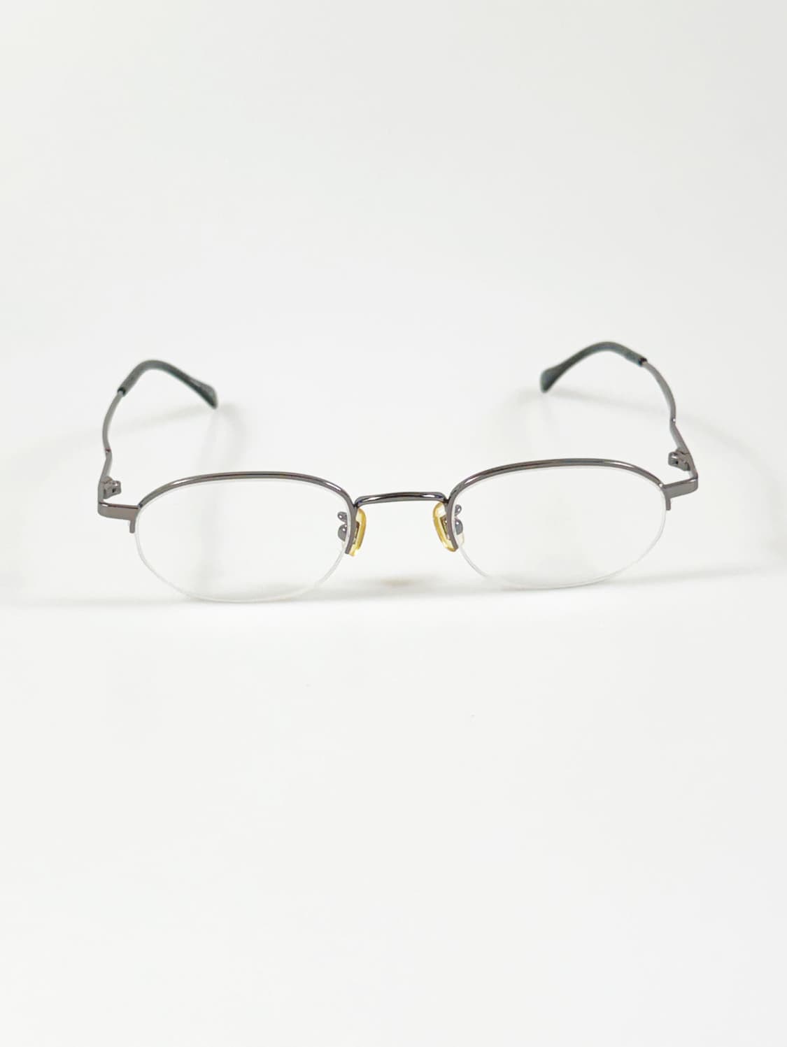 RUCHIANO 건메탈 오벌 반무테 빈티지 안경 상품이미지2