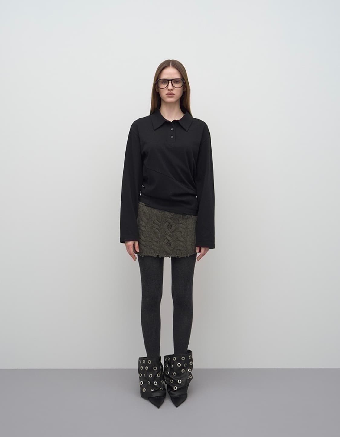 Lcdc collar long-sleeve jersey top 롱슬리브 상품이미지2