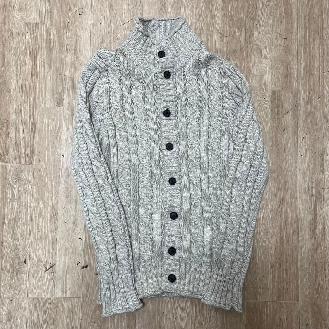 RESUME COMPANY  숄카라 꽈배기 울 니트 가디건 L(100) 상품이미지1