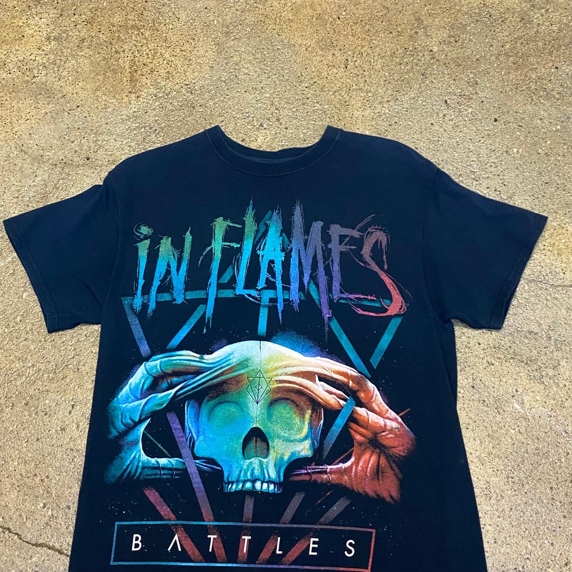 미국 빈티지 인플레임스 락티셔츠 투어티 반팔티 상품이미지2