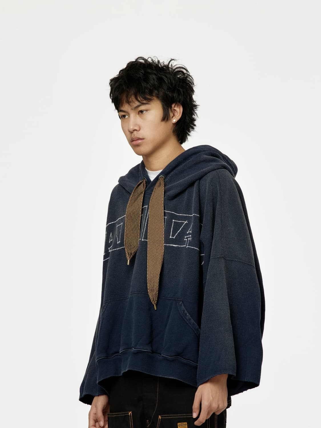 [F] 캐피탈 데빌 후드 파카 캐피탈자수 블랙 상품이미지2